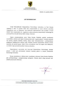 List referencyjny - Urząd Marszałkowski Woj. Pomorskiego