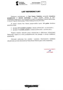 List referencyjny - Marmołowski - Centrum Edukacyjne