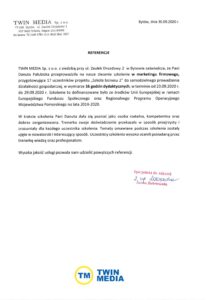 List referencyjny - TWIN MEDIA