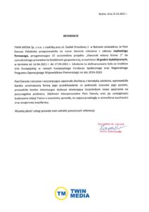 List referencyjny - TWIN MEDIA