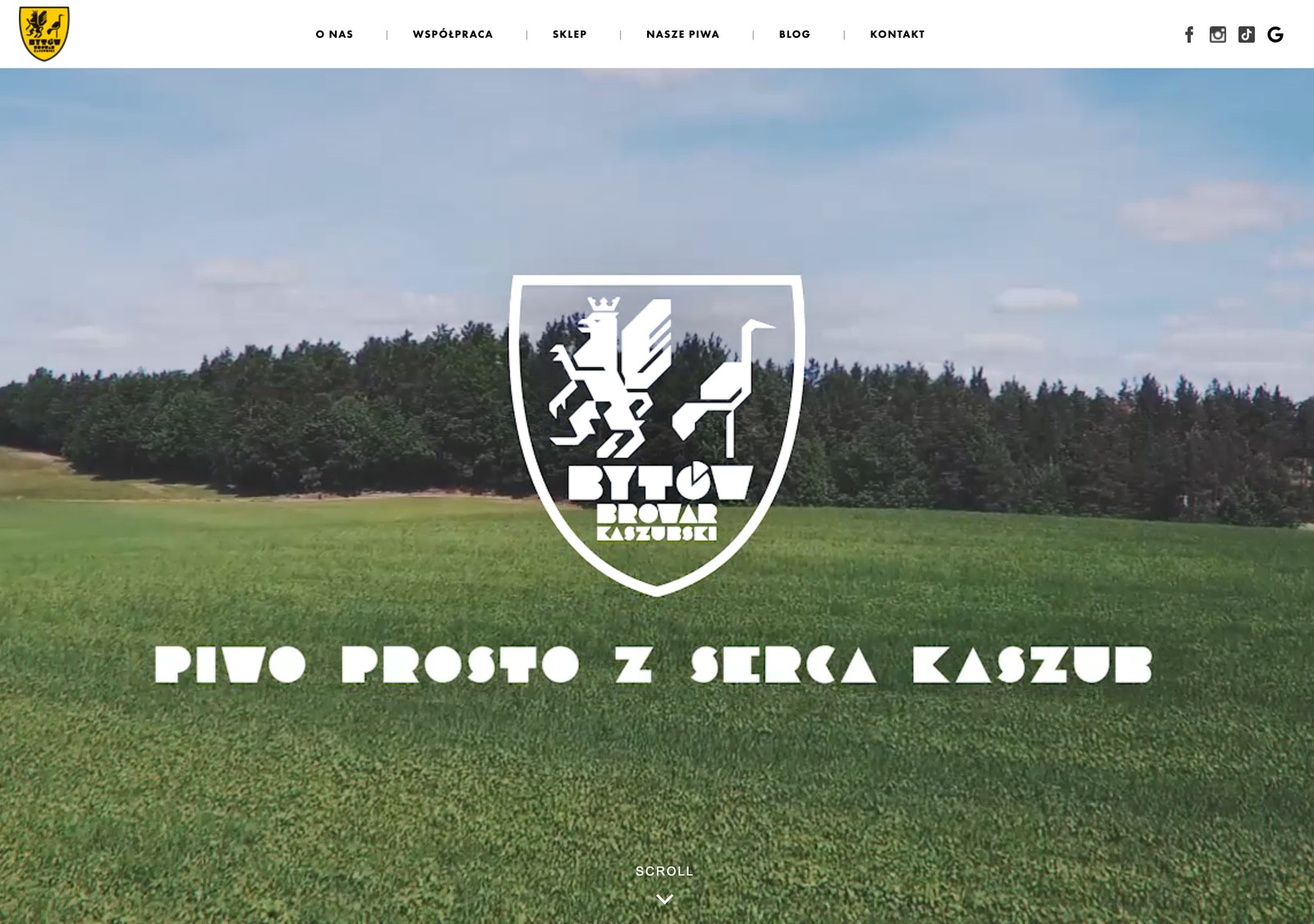 Strona Browaru Bytów z katalogiem piw rzemieślniczych