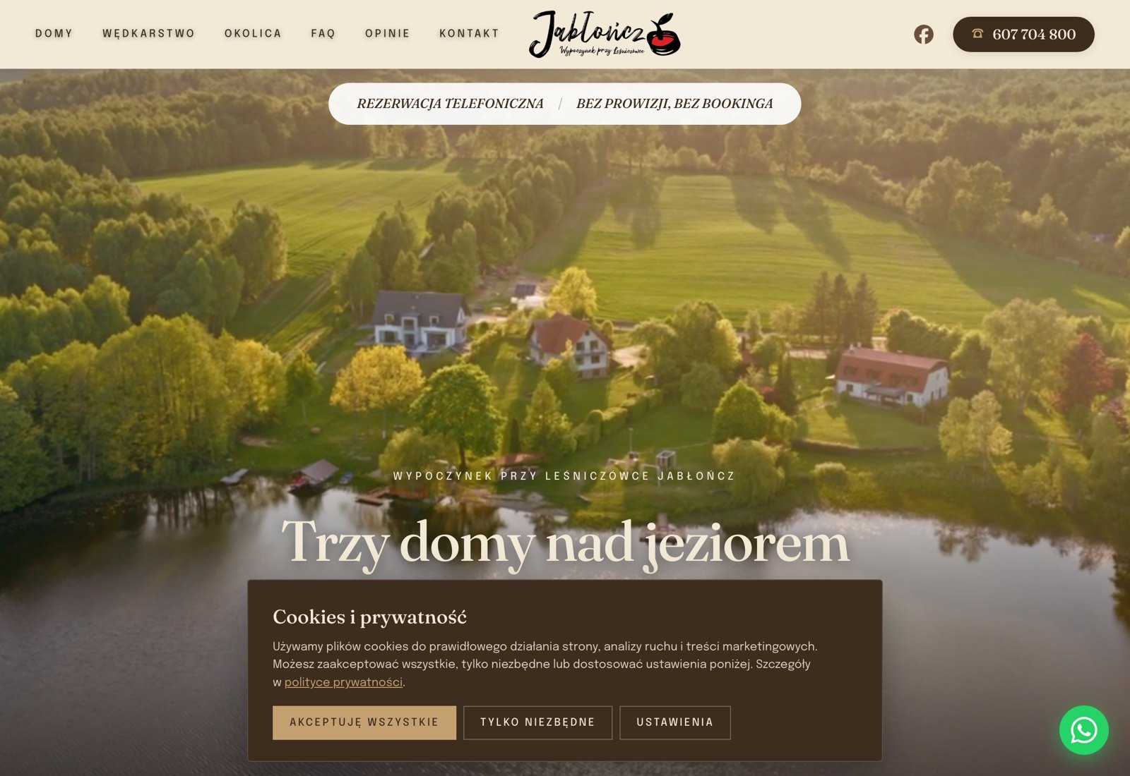 Strona Wypoczynek przy Leśniczówce Jabłończ - agroturystyka nad jeziorem na Kaszubach