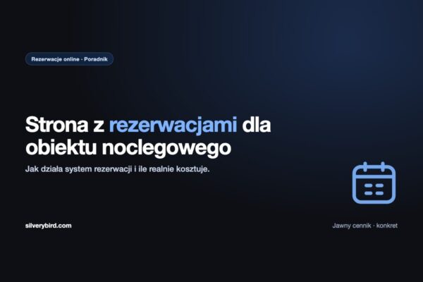 Strona z rezerwacjami dla obiektu noclegowego - grafika wpisu Silvery Bird