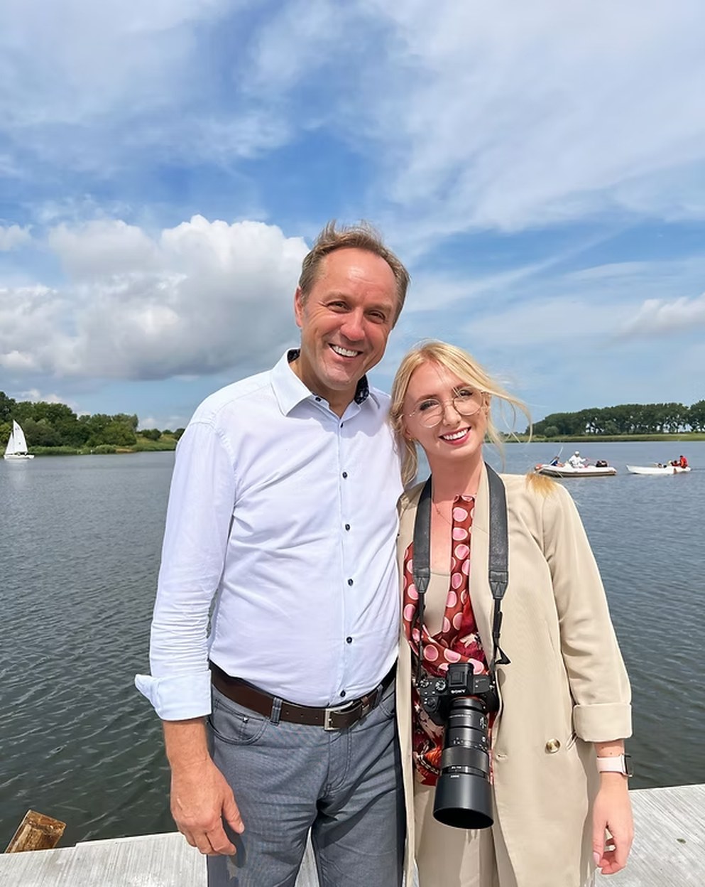 Danuta Pałubicka-Stenka i marszałek województwa pomorskiego Mieczysław Struk